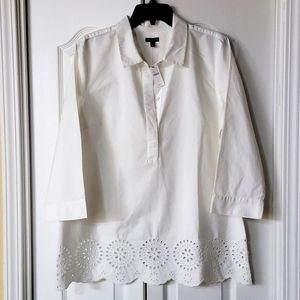 Talbott tunic with lace hem